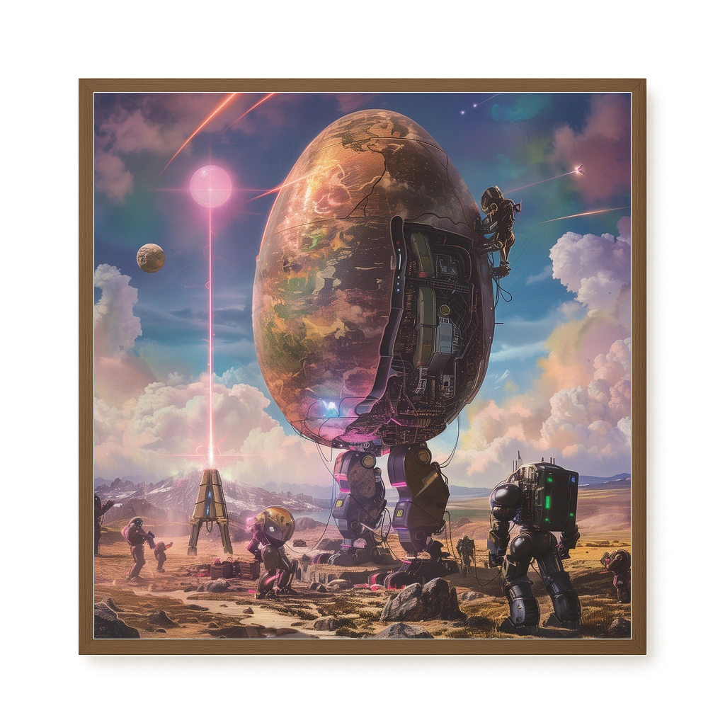 Mechanical World Birth Canvas Print