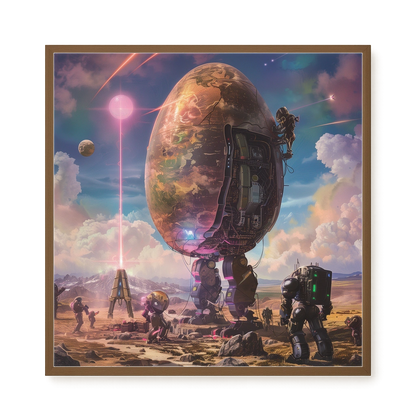 Mechanical World Birth Canvas Print