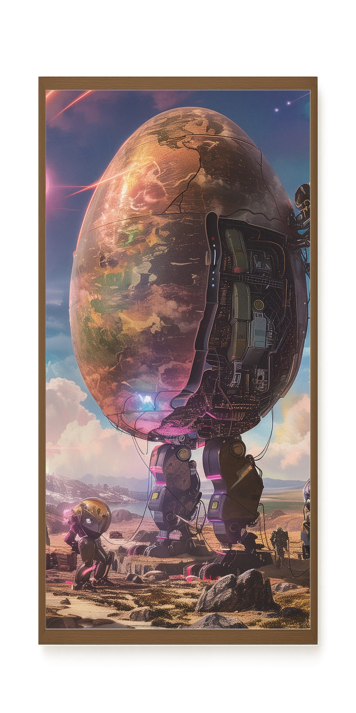 Mechanical World Birth Canvas Print