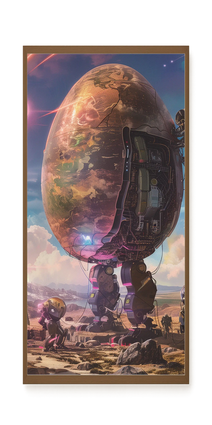 Mechanical World Birth Canvas Print