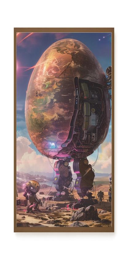 Mechanical World Birth Canvas Print