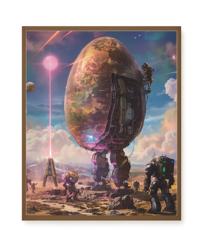 Mechanical World Birth Canvas Print