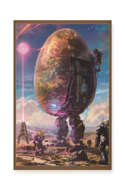 Mechanical World Birth Canvas Print