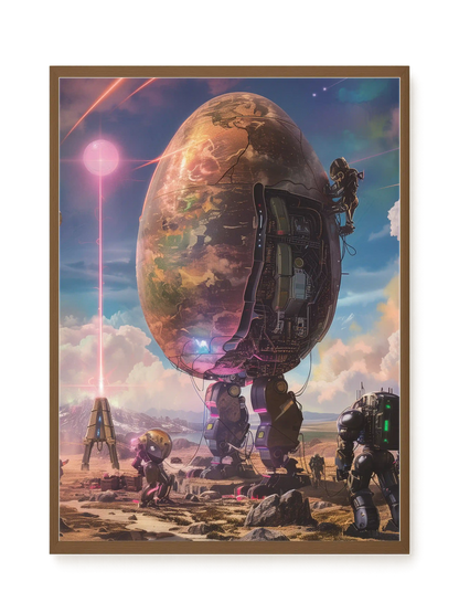 Mechanical World Birth Canvas Print