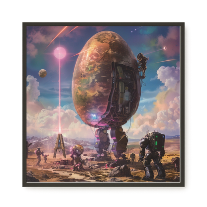 Mechanical World Birth Canvas Print
