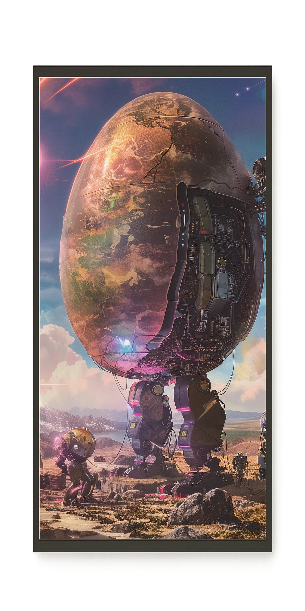 Mechanical World Birth Canvas Print