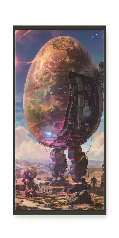 Mechanical World Birth Canvas Print