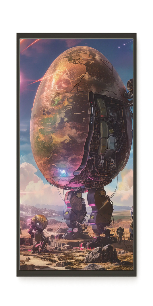 Mechanical World Birth Canvas Print