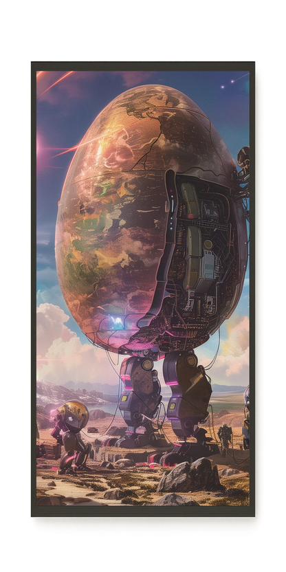 Mechanical World Birth Canvas Print