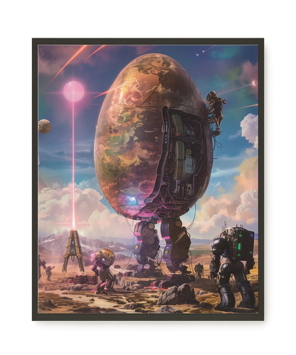 Mechanical World Birth Canvas Print
