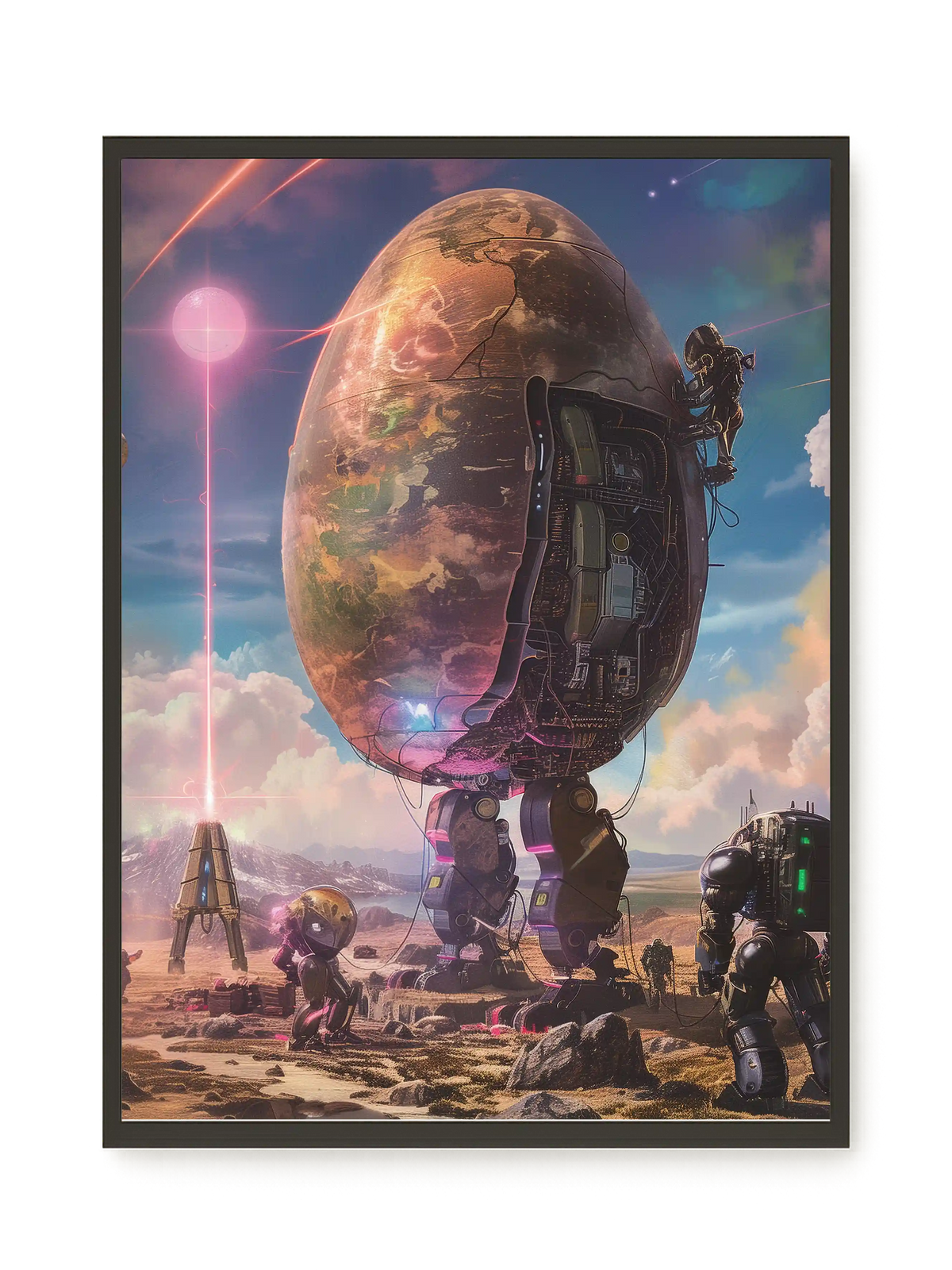 Mechanical World Birth Canvas Print