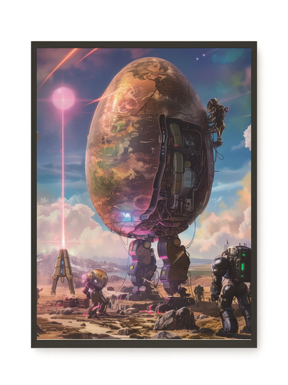 Mechanical World Birth Canvas Print