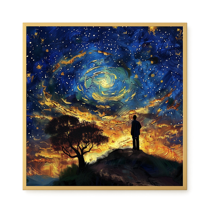 Cosmic Contemplation Canvas Wall Art