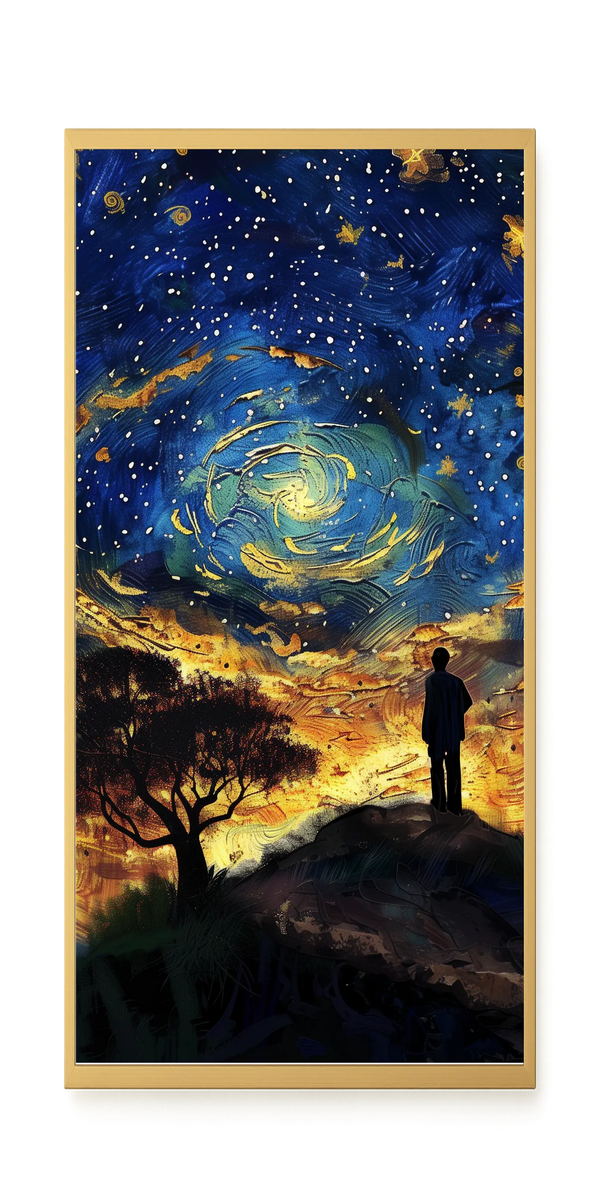 Cosmic Contemplation Canvas Wall Art