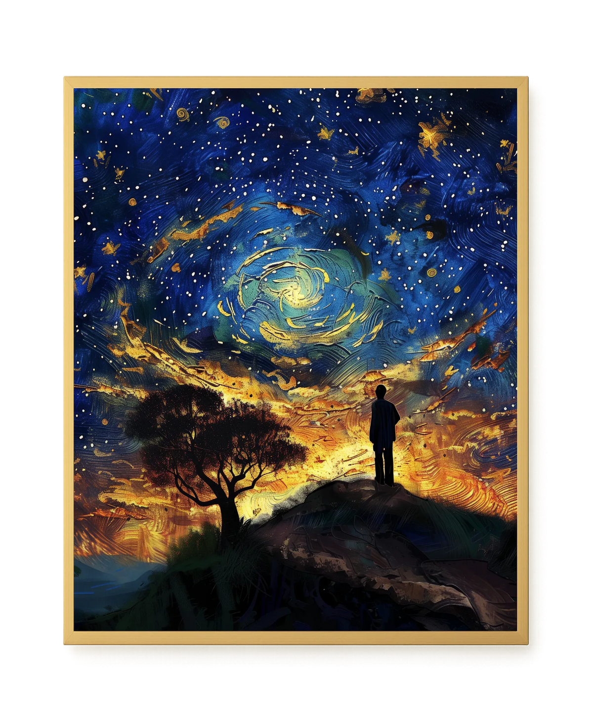 Cosmic Contemplation Canvas Wall Art