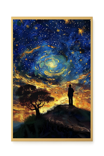 Cosmic Contemplation Canvas Wall Art