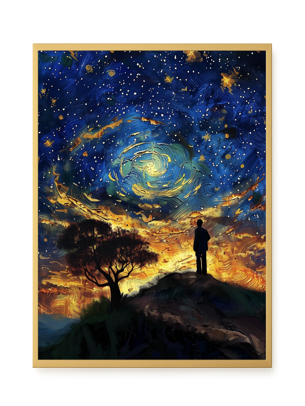 Cosmic Contemplation Canvas Wall Art