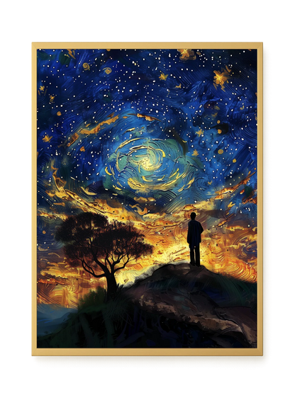 Cosmic Contemplation Canvas Wall Art