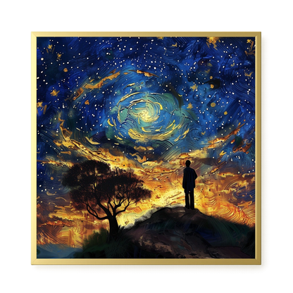 Cosmic Contemplation Canvas Wall Art