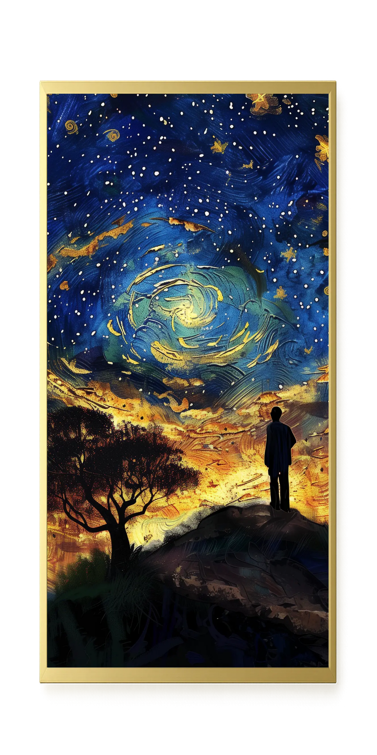 Cosmic Contemplation Canvas Wall Art