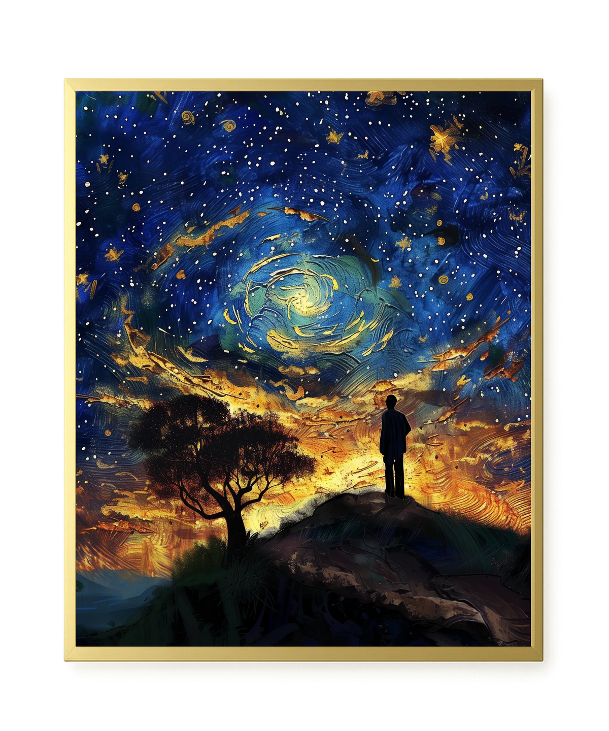 Cosmic Contemplation Canvas Wall Art