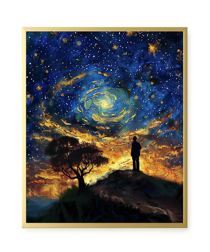 Cosmic Contemplation Canvas Wall Art