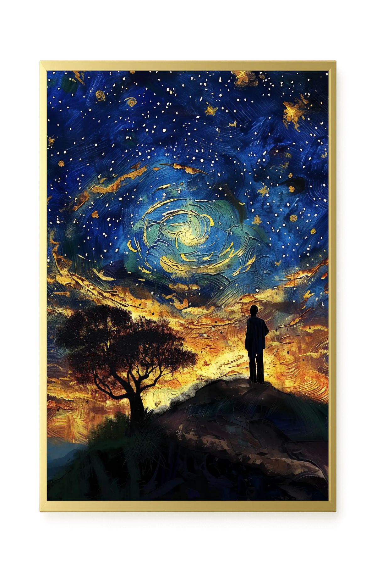 Cosmic Contemplation Canvas Wall Art