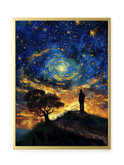 Cosmic Contemplation Canvas Wall Art