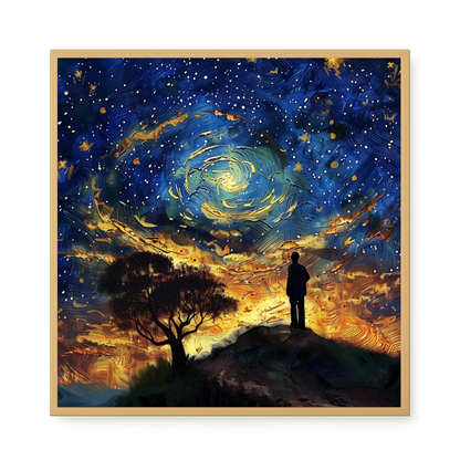 Cosmic Contemplation Canvas Wall Art