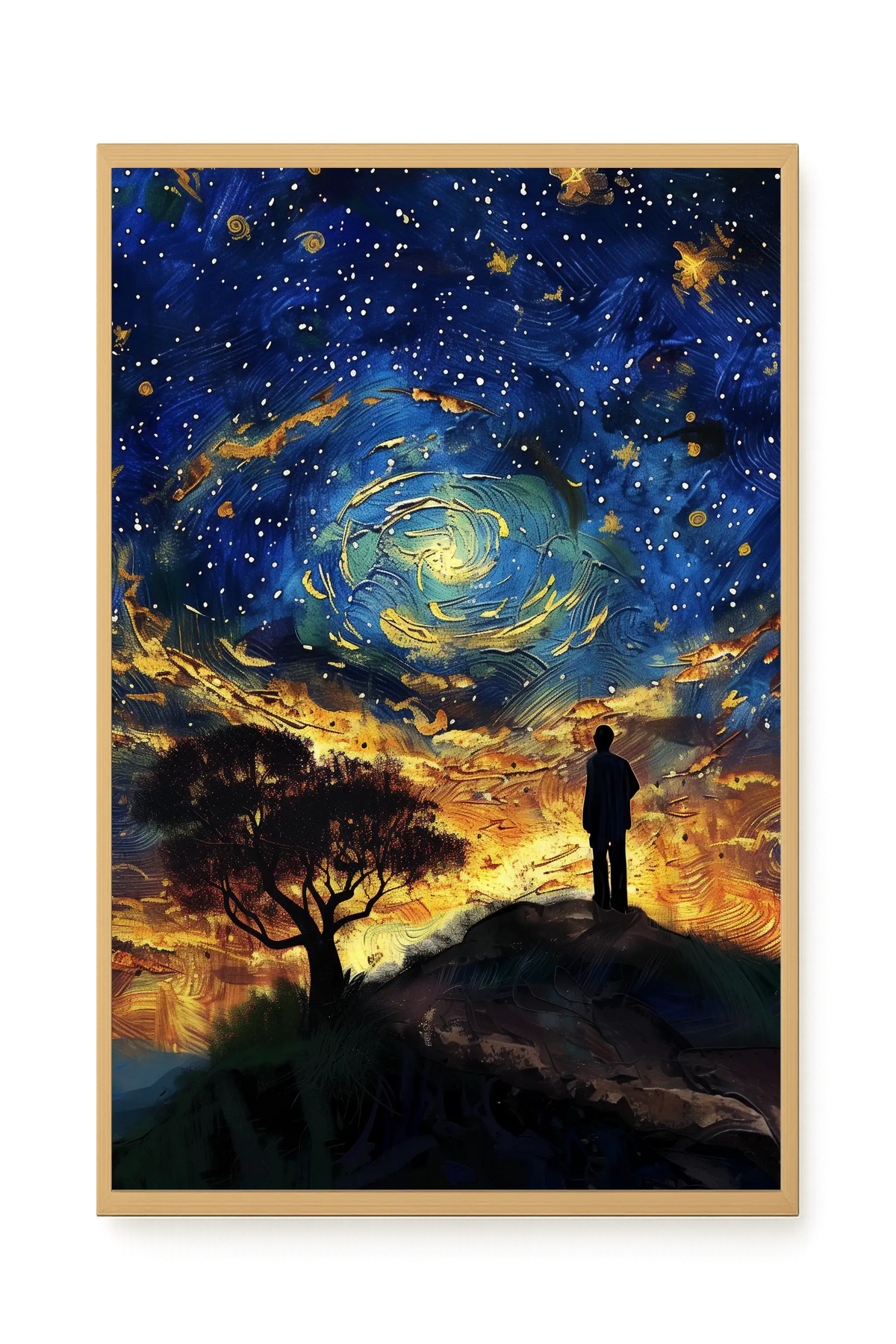 Cosmic Contemplation Canvas Wall Art
