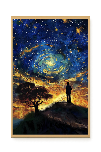 Cosmic Contemplation Canvas Wall Art