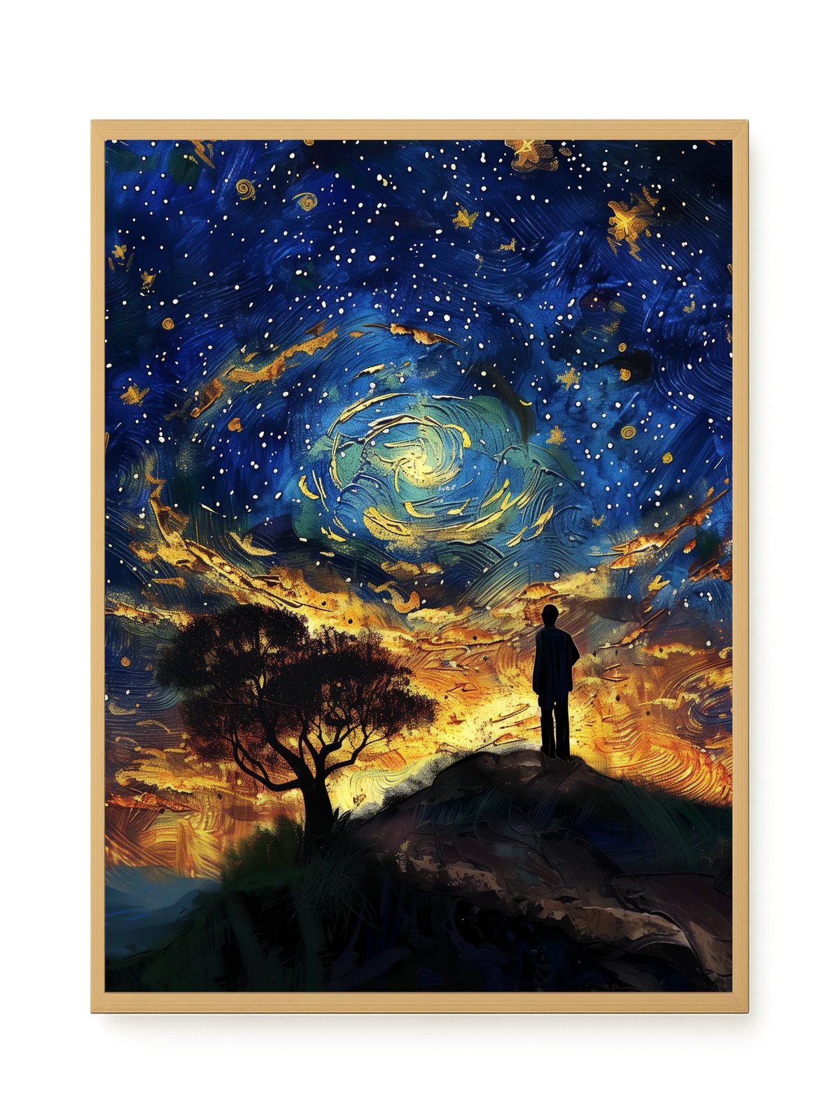 Cosmic Contemplation Canvas Wall Art