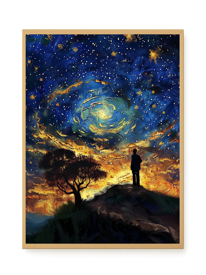 Cosmic Contemplation Canvas Wall Art