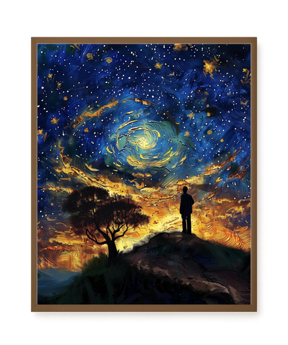 Cosmic Contemplation Canvas Wall Art