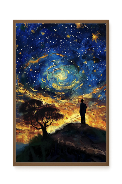 Cosmic Contemplation Canvas Wall Art