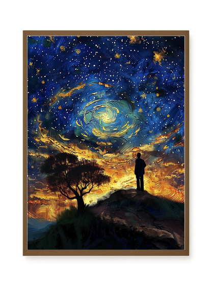 Cosmic Contemplation Canvas Wall Art