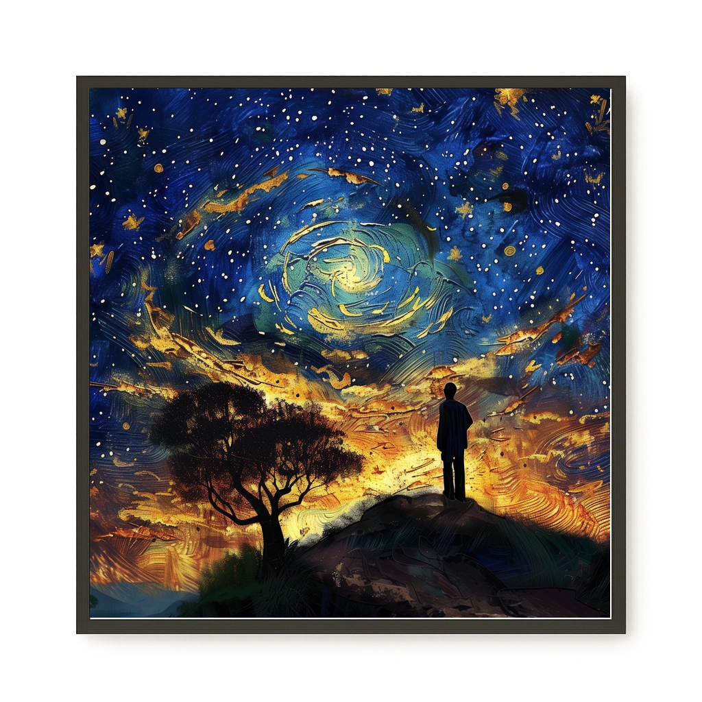 Cosmic Contemplation Canvas Wall Art