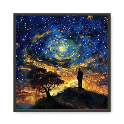 Cosmic Contemplation Canvas Wall Art