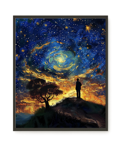 Cosmic Contemplation Canvas Wall Art