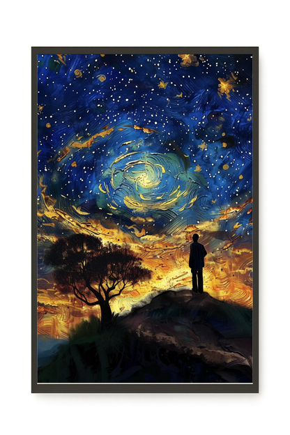 Cosmic Contemplation Canvas Wall Art