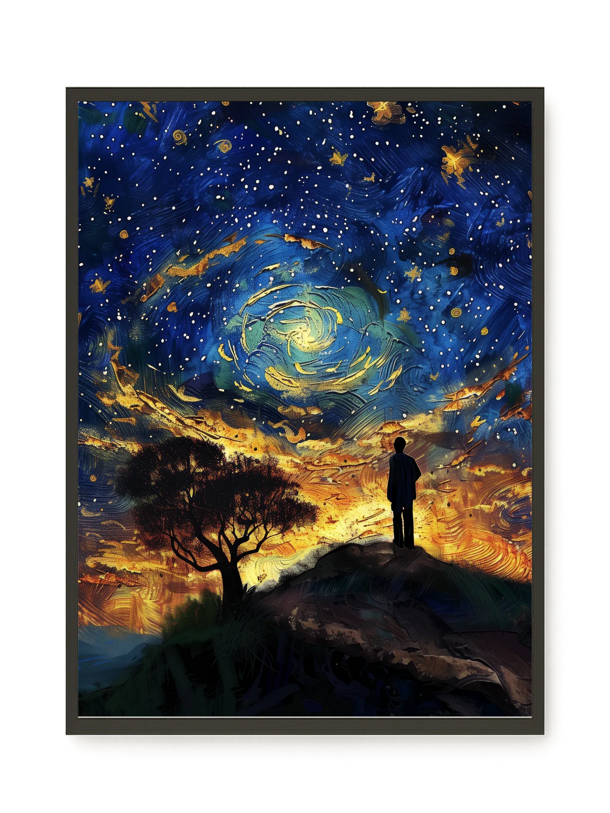 Cosmic Contemplation Canvas Wall Art
