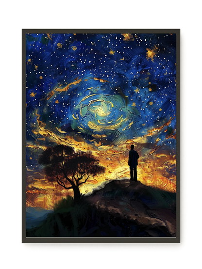 Cosmic Contemplation Canvas Wall Art