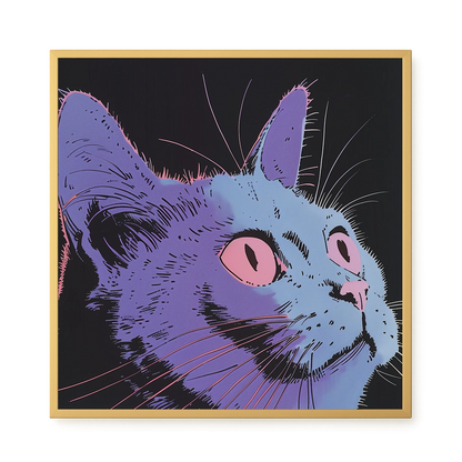 Neon Dream Cat Canvas Print