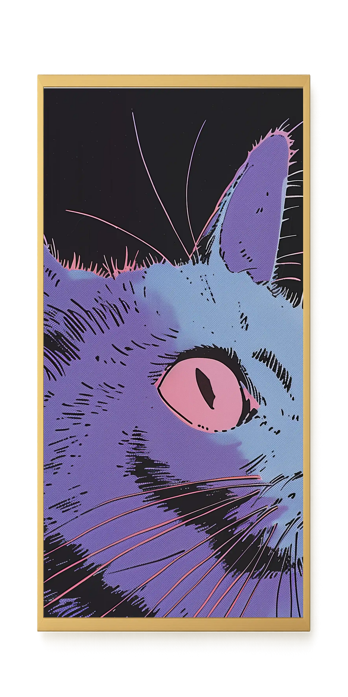 Neon Dream Cat Canvas Print