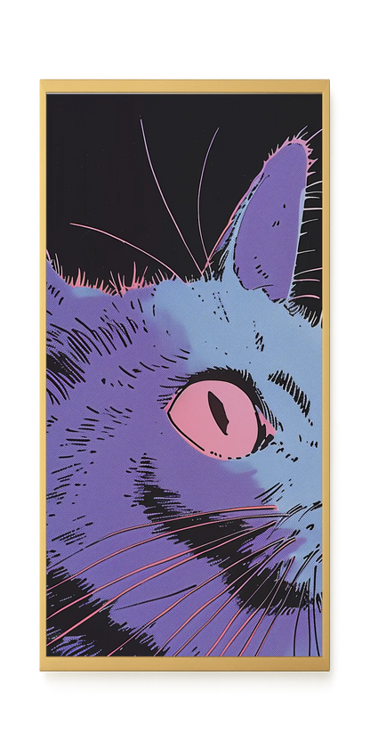 Neon Dream Cat Canvas Print