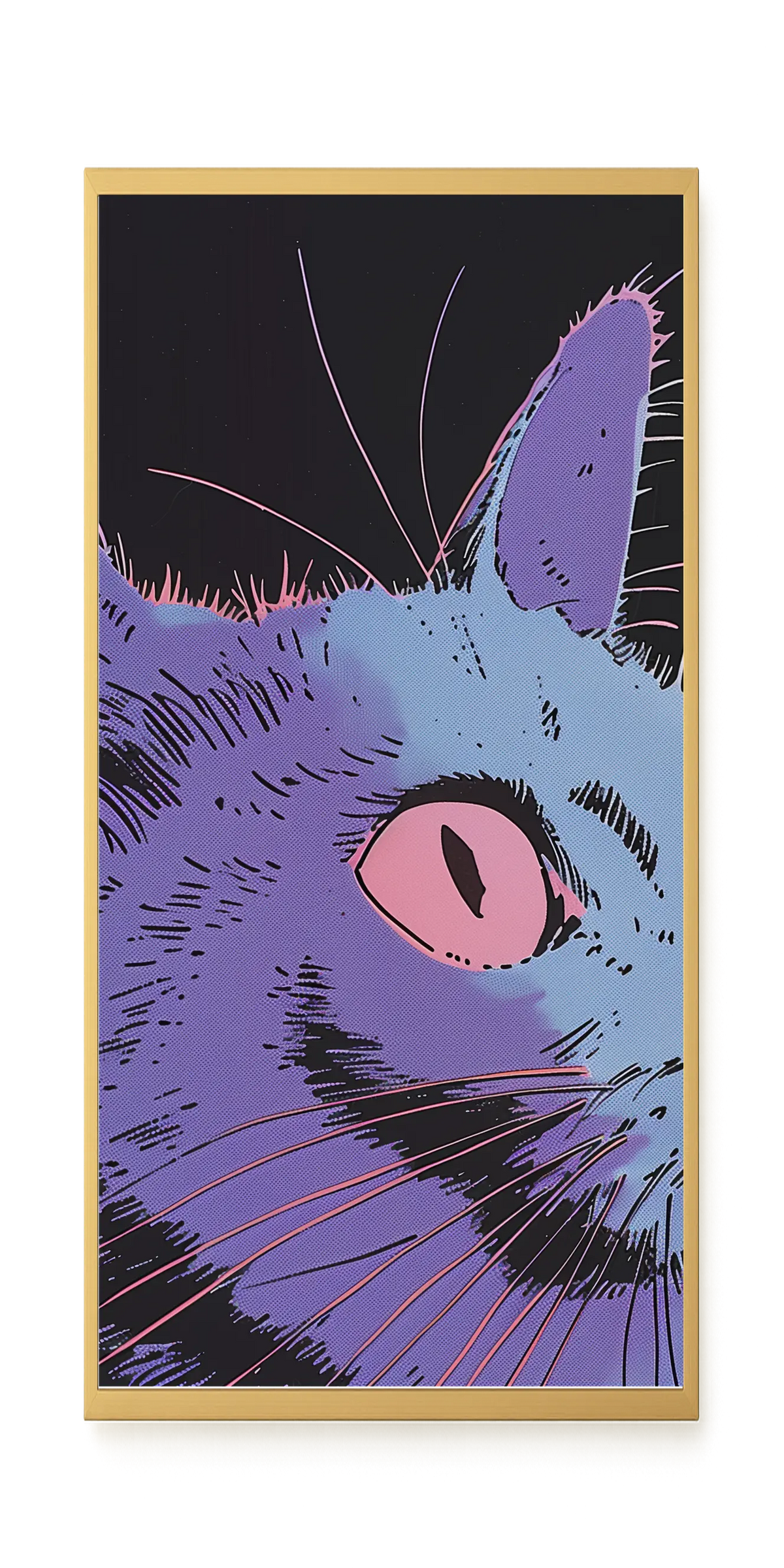 Neon Dream Cat Canvas Print