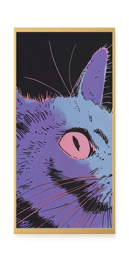 Neon Dream Cat Canvas Print