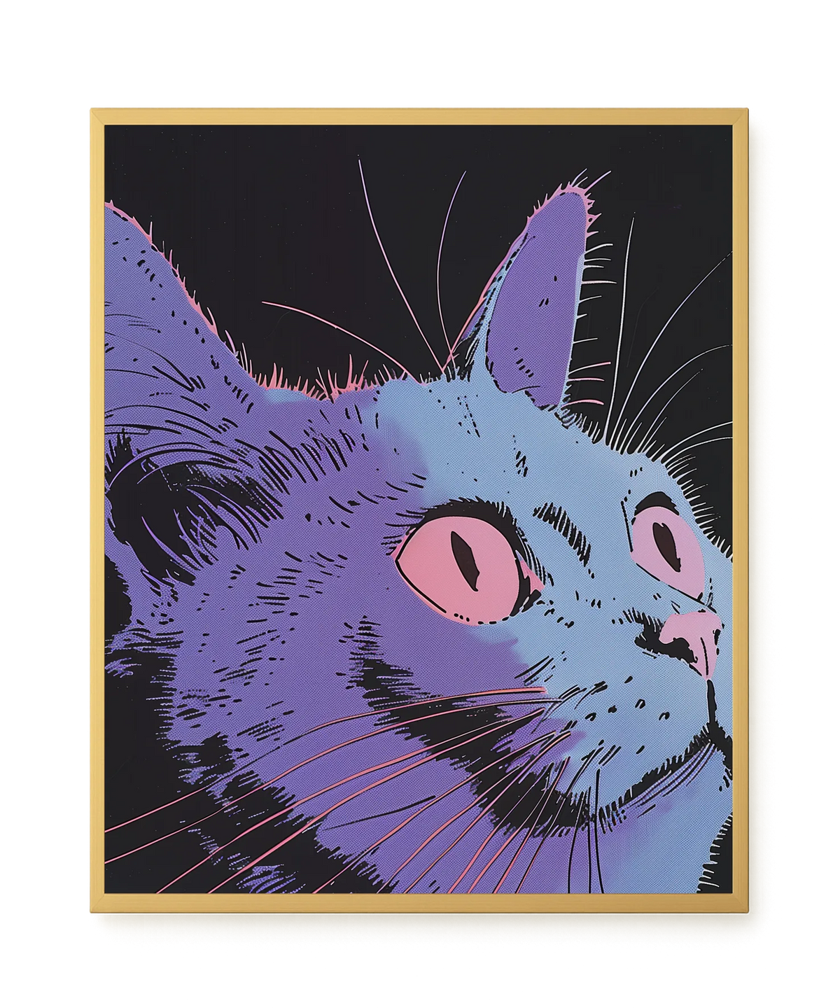 Neon Dream Cat Canvas Print