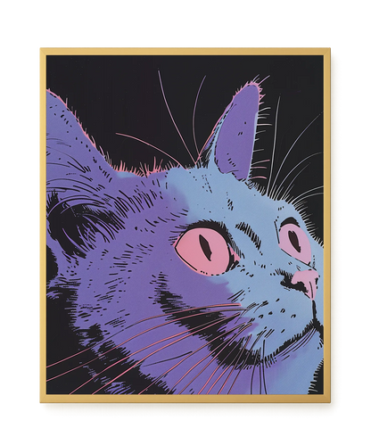 Neon Dream Cat Canvas Print