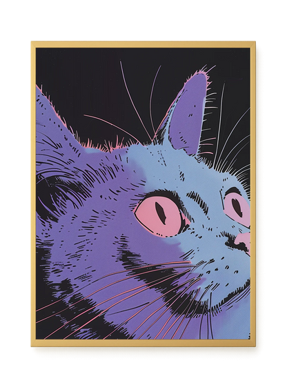 Neon Dream Cat Canvas Print